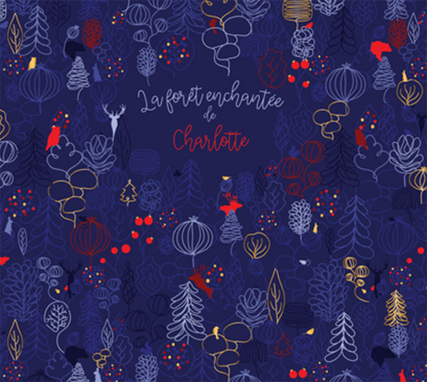Plaid tout doux : Motif forêt enchantée