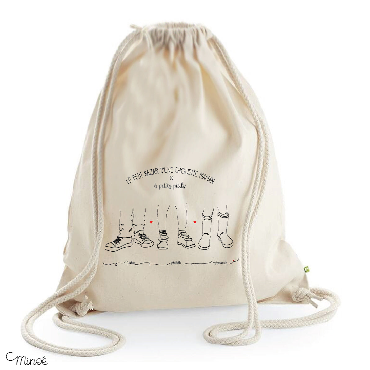 Chouette maman et petits pieds : illustration et bagagerie