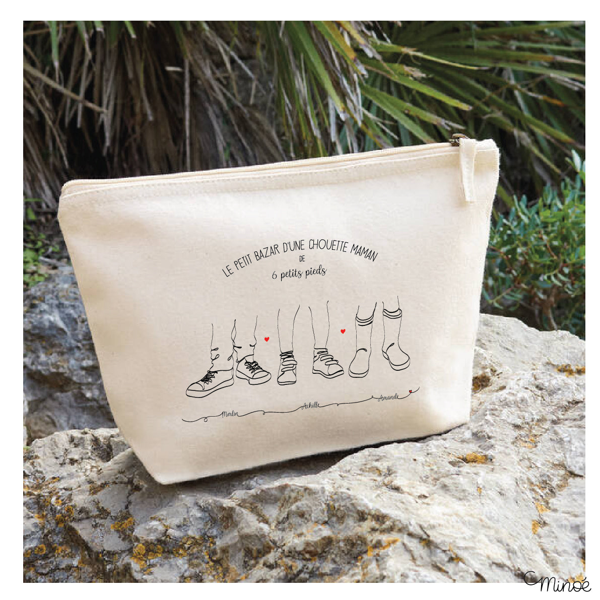 Chouette maman et petits pieds : illustration et bagagerie