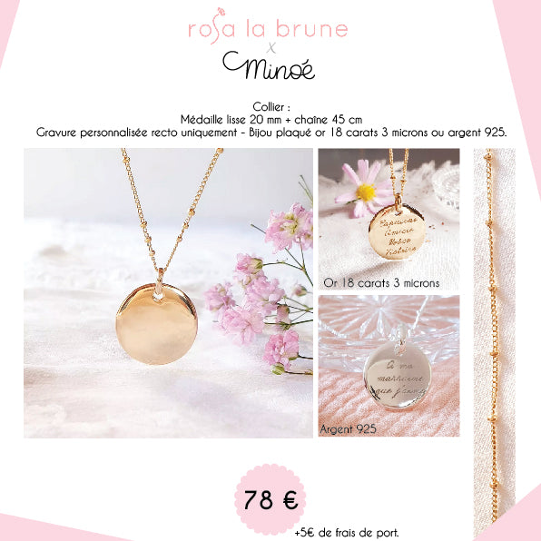 Bijou gravé : Rosa la Brune X Minoé - Capsule fête des mères