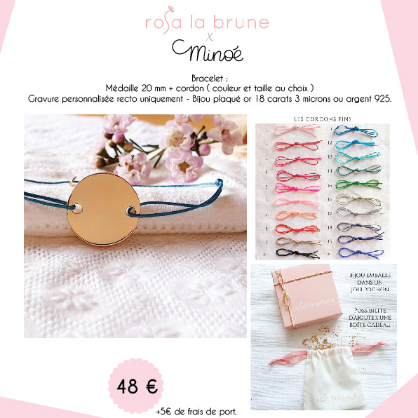 Bijou gravé : Rosa la Brune X Minoé - Capsule fête des mères