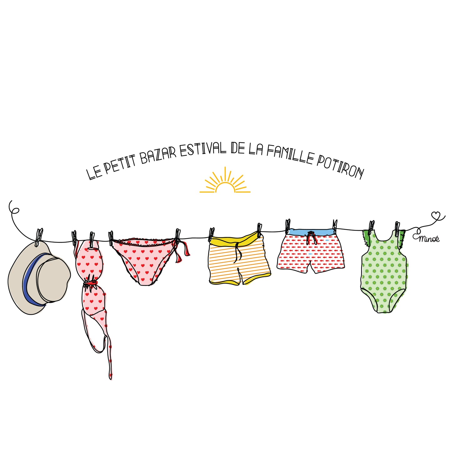Le grand cabas de l'été personnalisé - Petit bazar de l'été