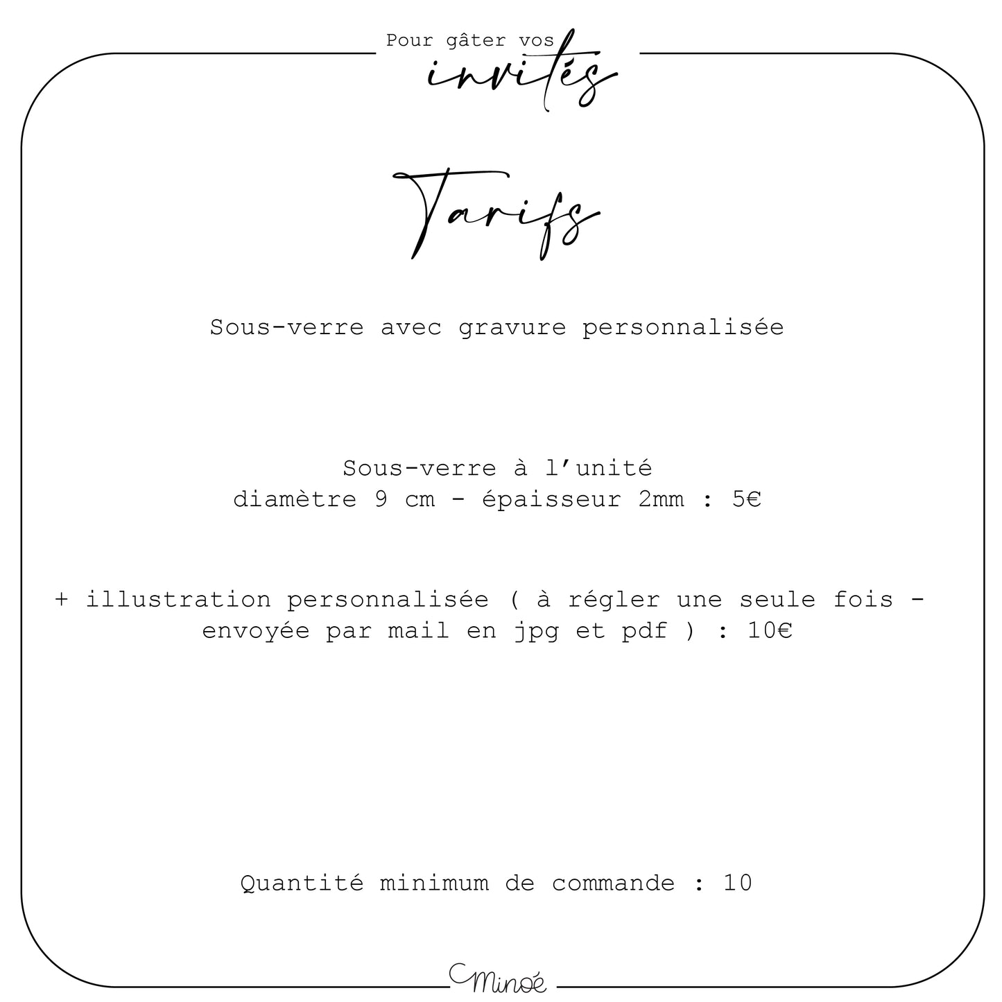 Pour gâter vos invités : un joli sous-verre illustré