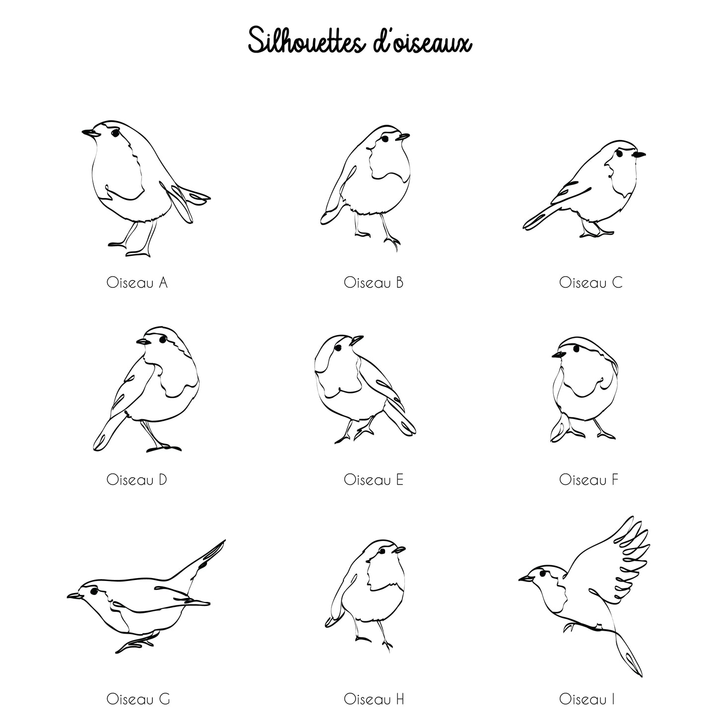 Carte de voeux famille oiseaux - à personnaliser
