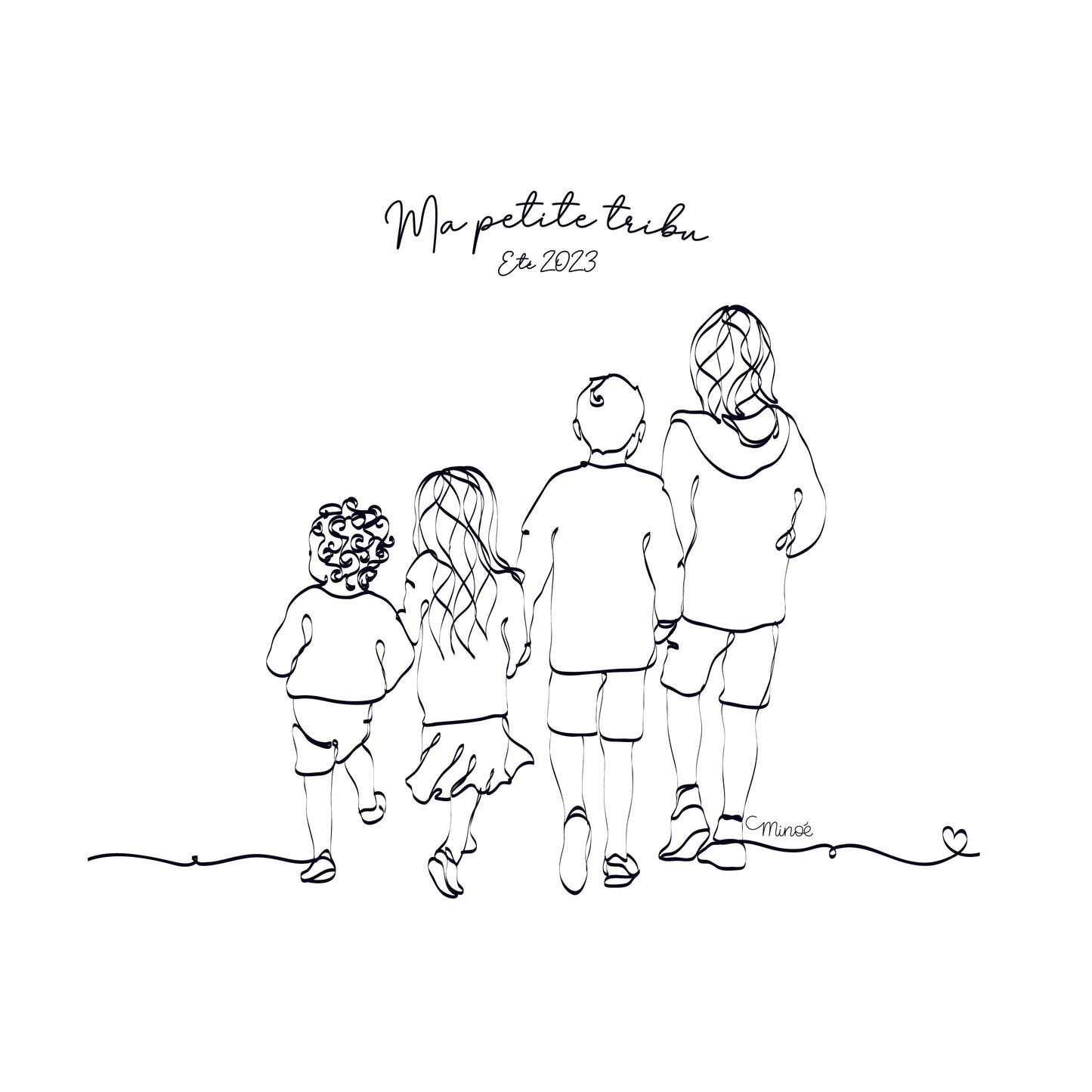 Illustration " ma petite tribu " été 2023