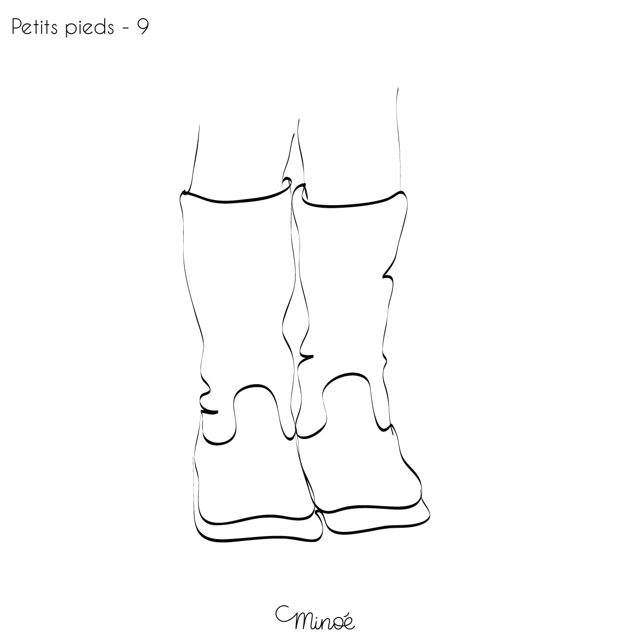 Chouette maman et petits pieds : illustration et bagagerie