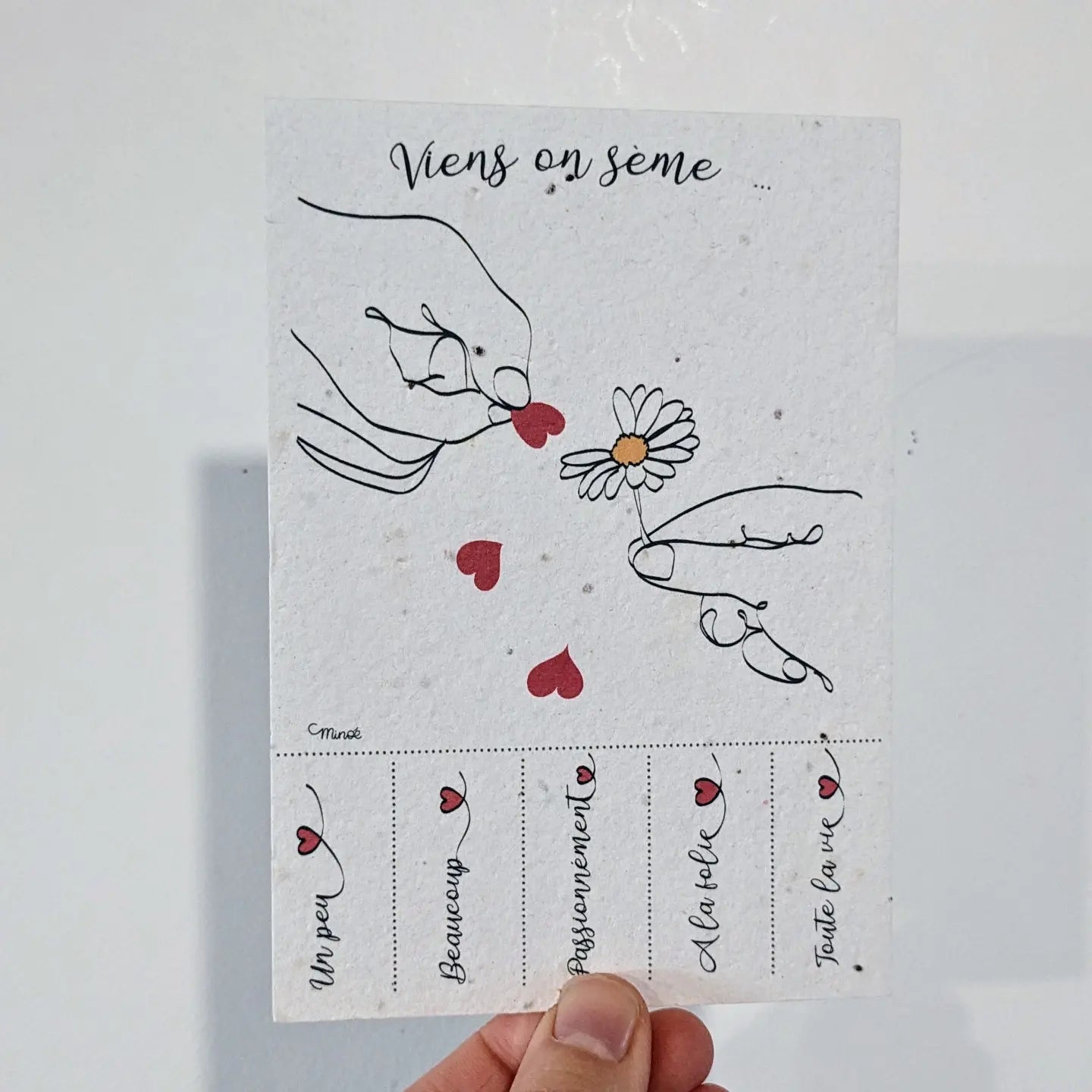 Jolie lettre pour les amoureux ~ sans prénoms gravés