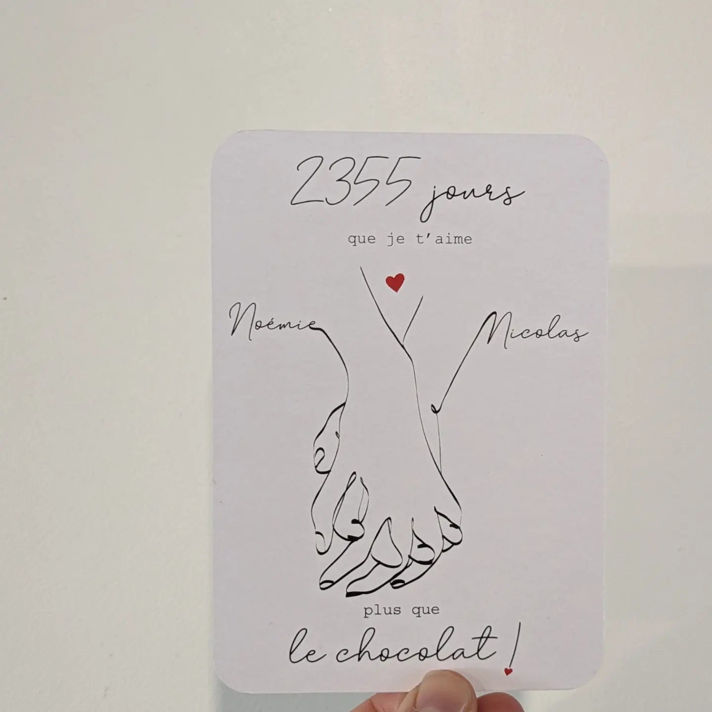 Jolie lettre pour les amoureux ~ sans prénoms gravés