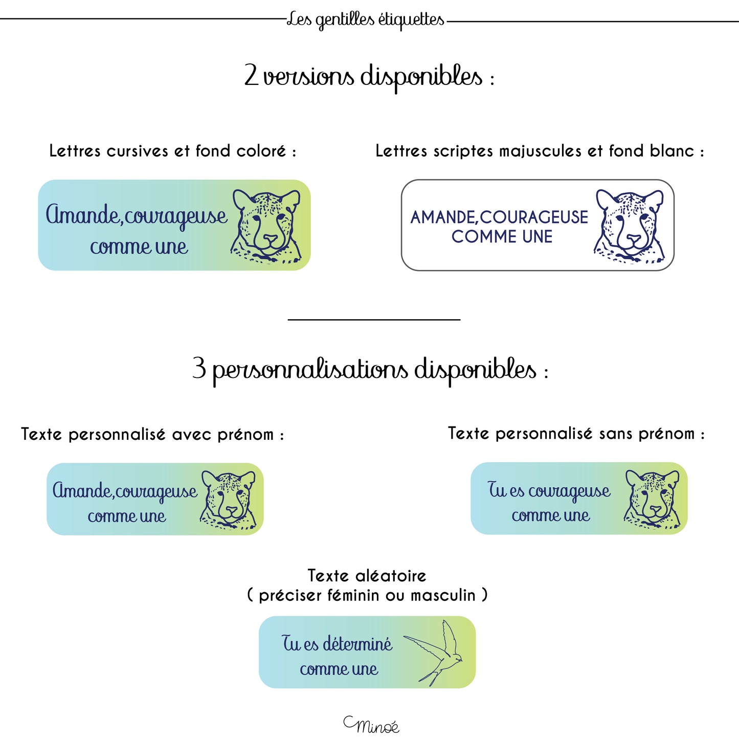 Les gentilles étiquettes