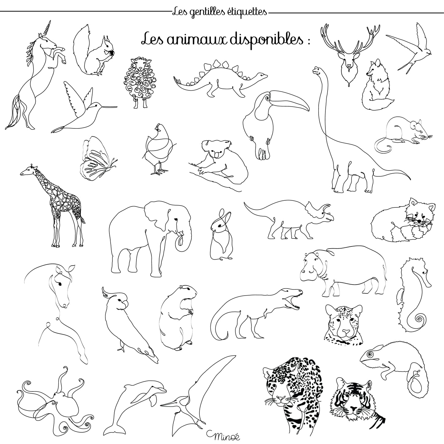 Les gentilles étiquettes