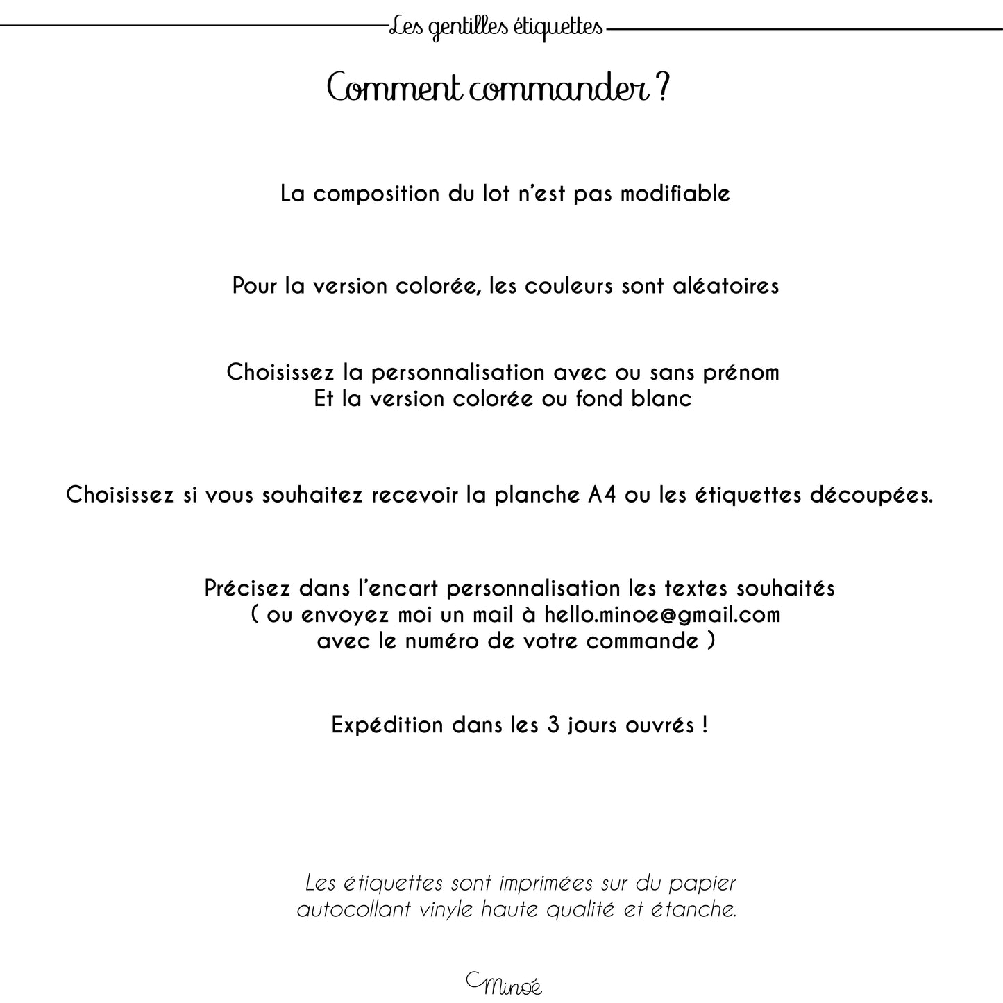 Les gentilles étiquettes