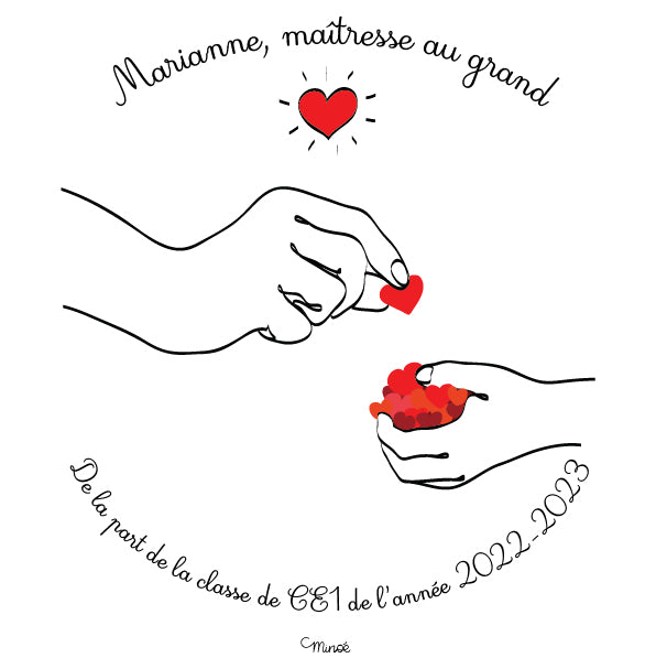 Cadeau de fin d'année : maîtresse- maître - nounou au grand coeur