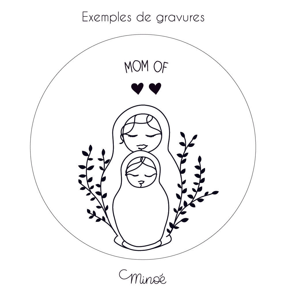 Bijou gravé : Rosa la Brune X Minoé - Capsule fête des mères