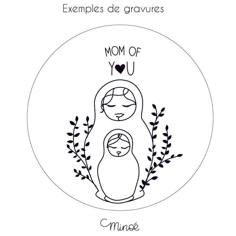 Bijou gravé : Rosa la Brune X Minoé - Capsule fête des mères