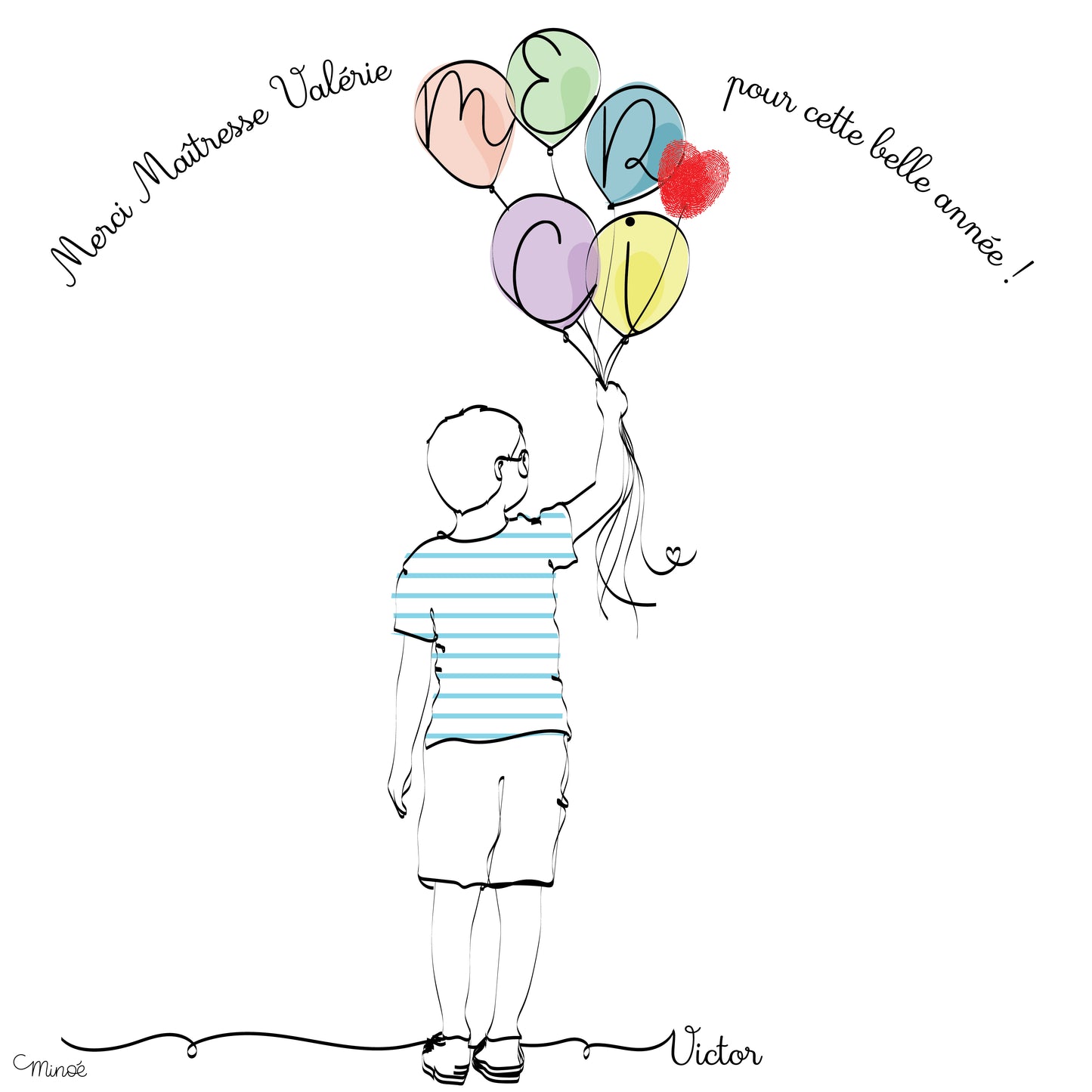 Illustration support d'empreinte : Merci