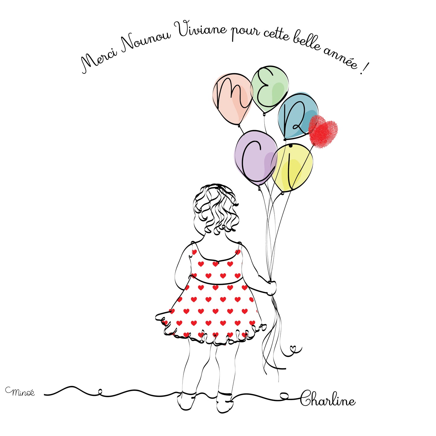 Illustration support d'empreinte : Merci