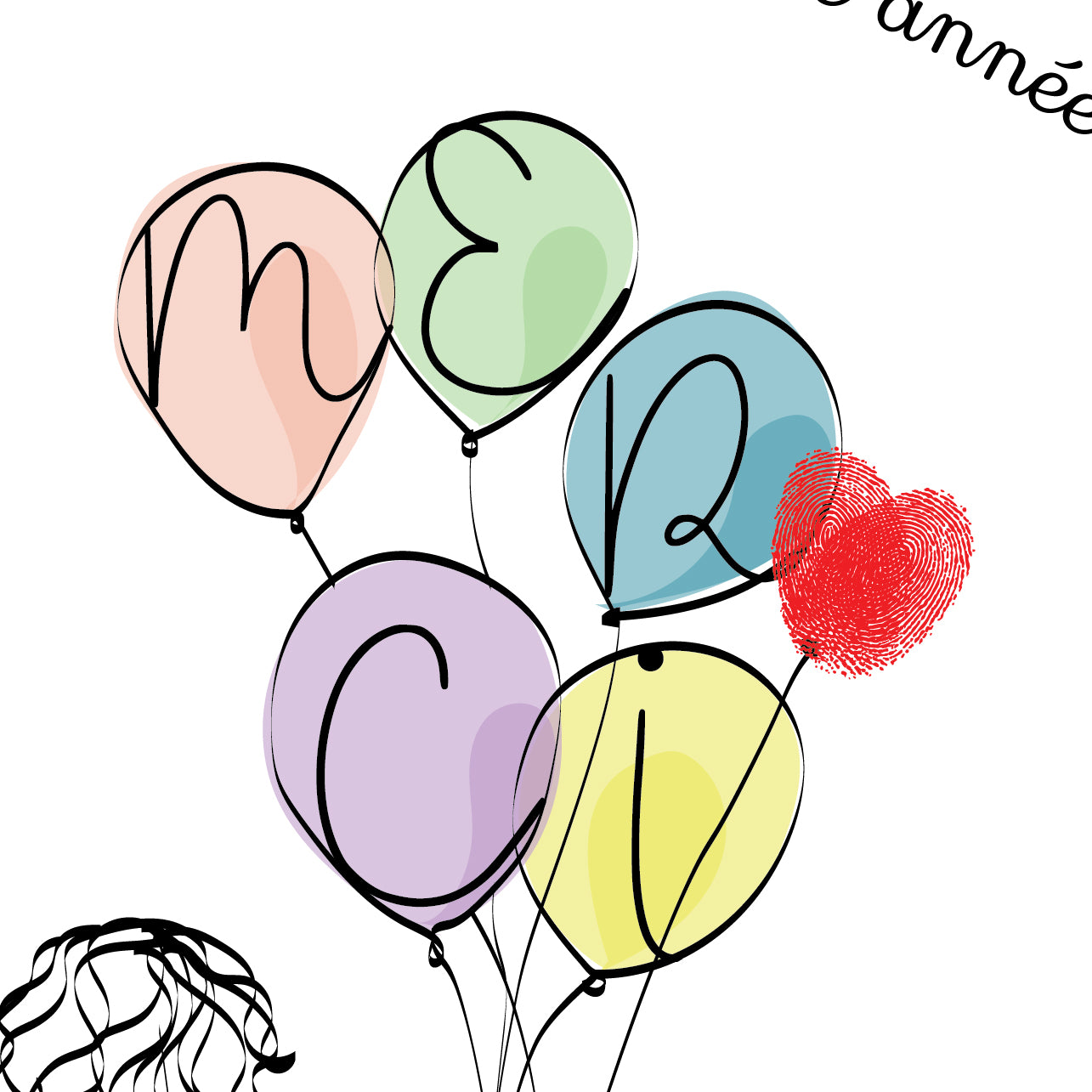 Illustration support d'empreinte : Merci