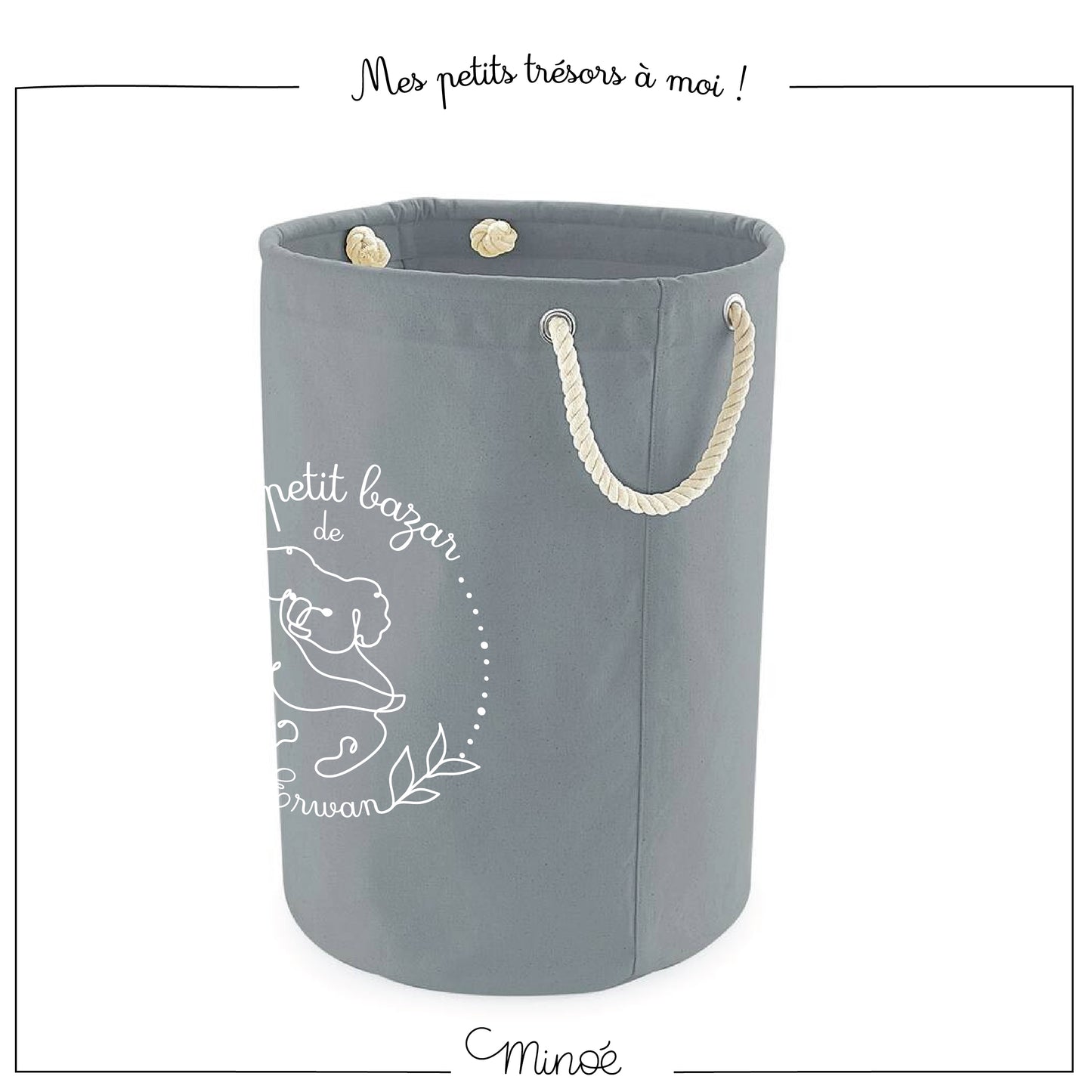 Mes petits trésors à moi : Panière de rangement personnalisée