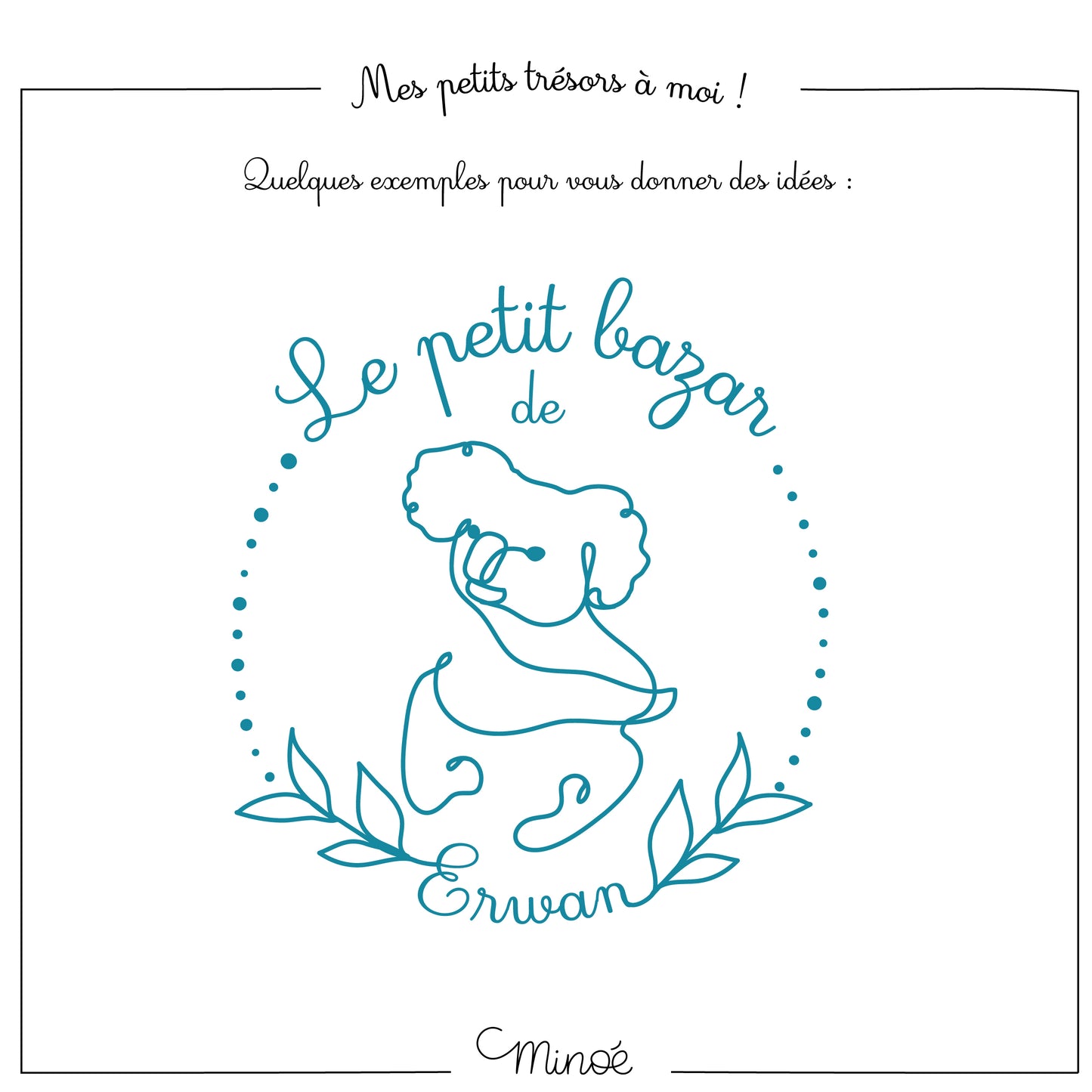 Mes petits trésors à moi : Panière de rangement personnalisée