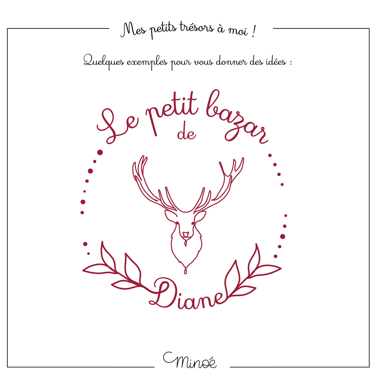 Mes petits trésors à moi : Panière de rangement personnalisée