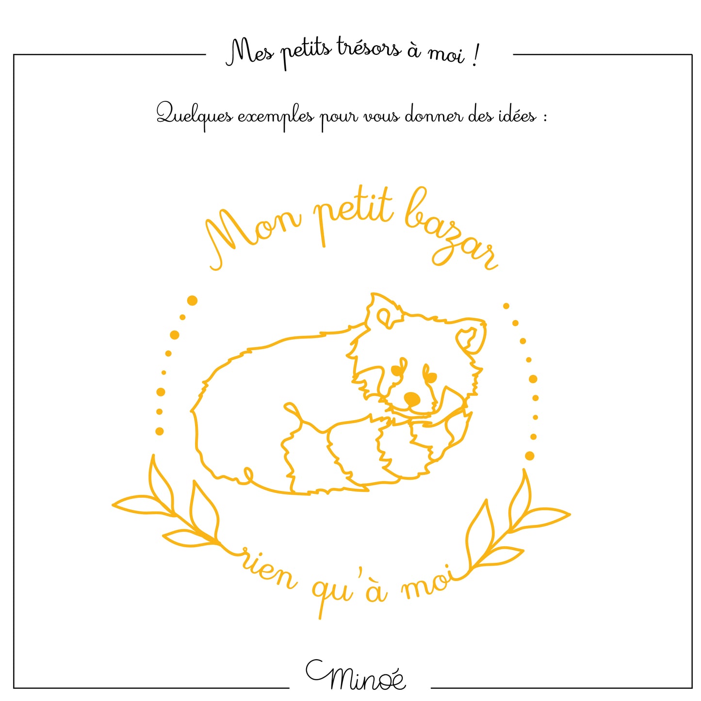 Mes petits trésors à moi : Panière de rangement personnalisée