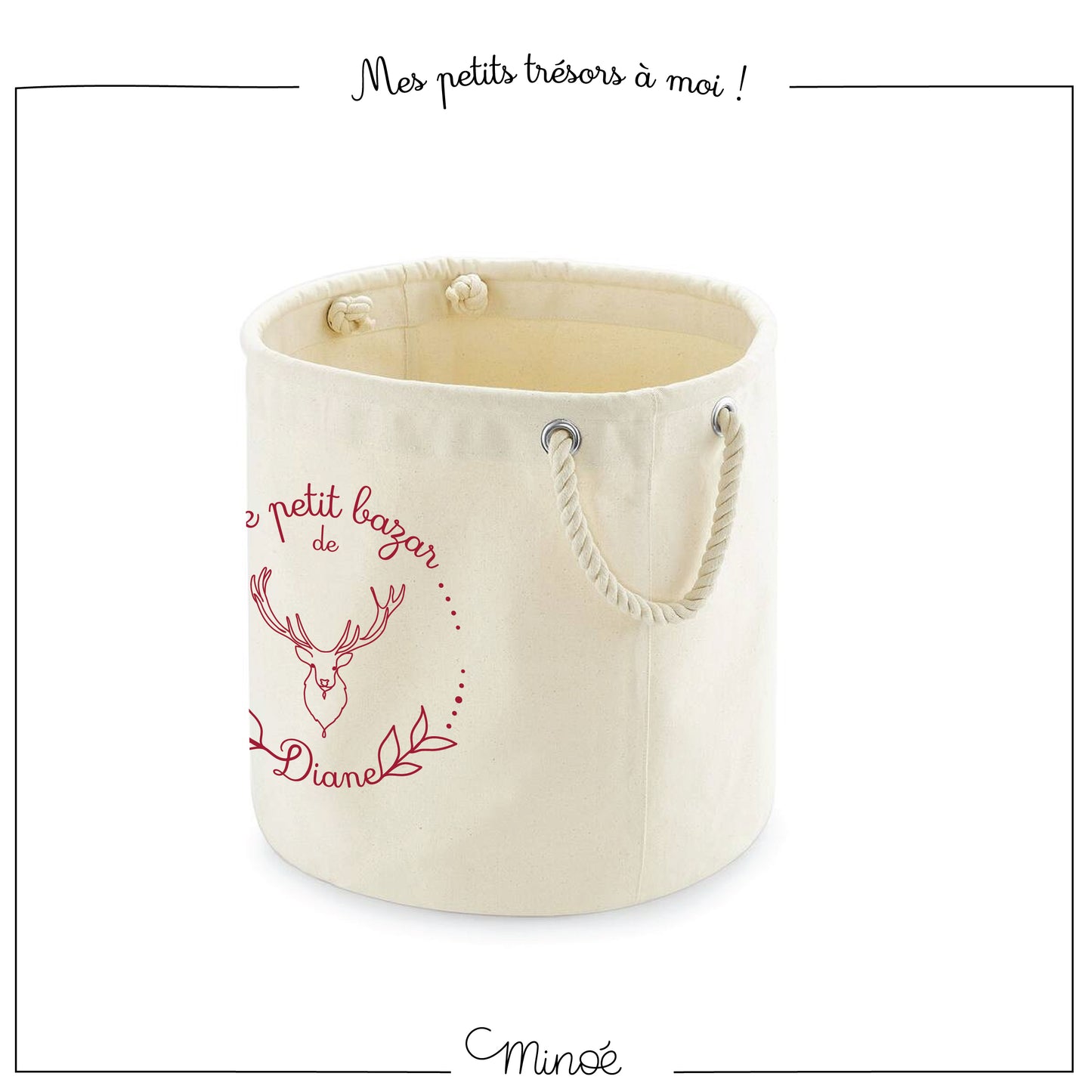 Mes petits trésors à moi : Panière de rangement personnalisée