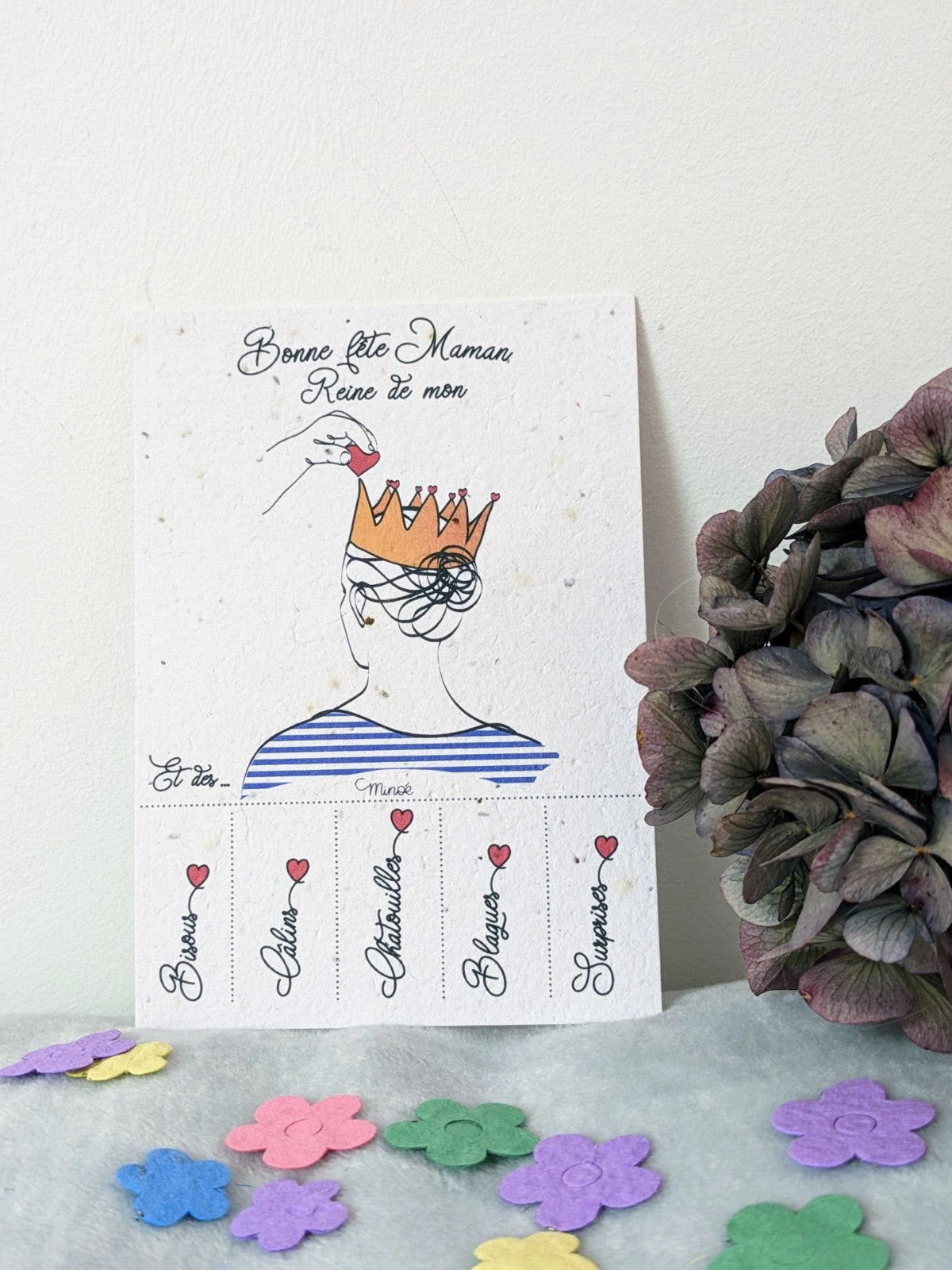 Carte à planter : Bonne fête Maman, reine de mon coeur