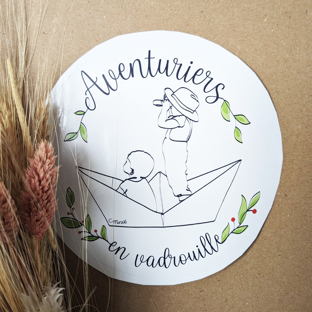 Sticker voiture : Bébé / Aventuriers en vadrouille