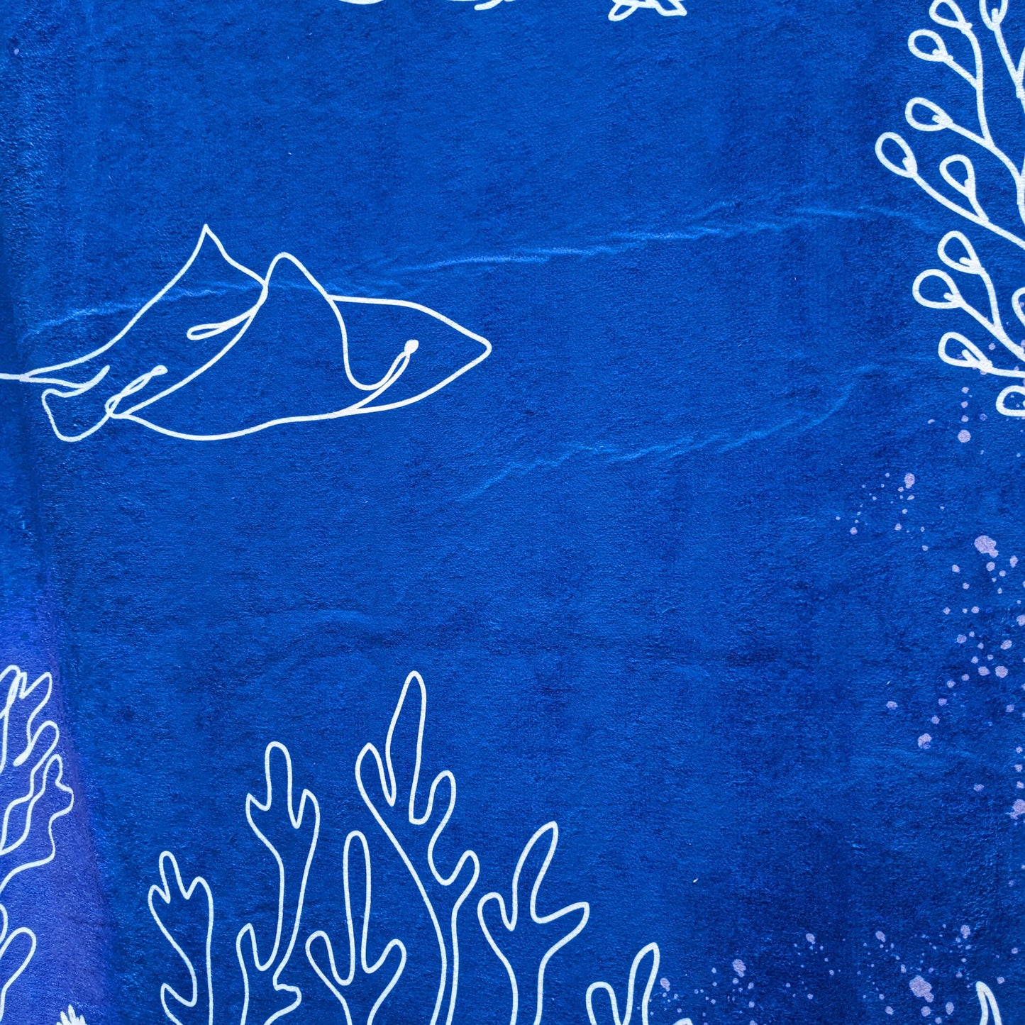 Serviette de bain illustrée : monde marin