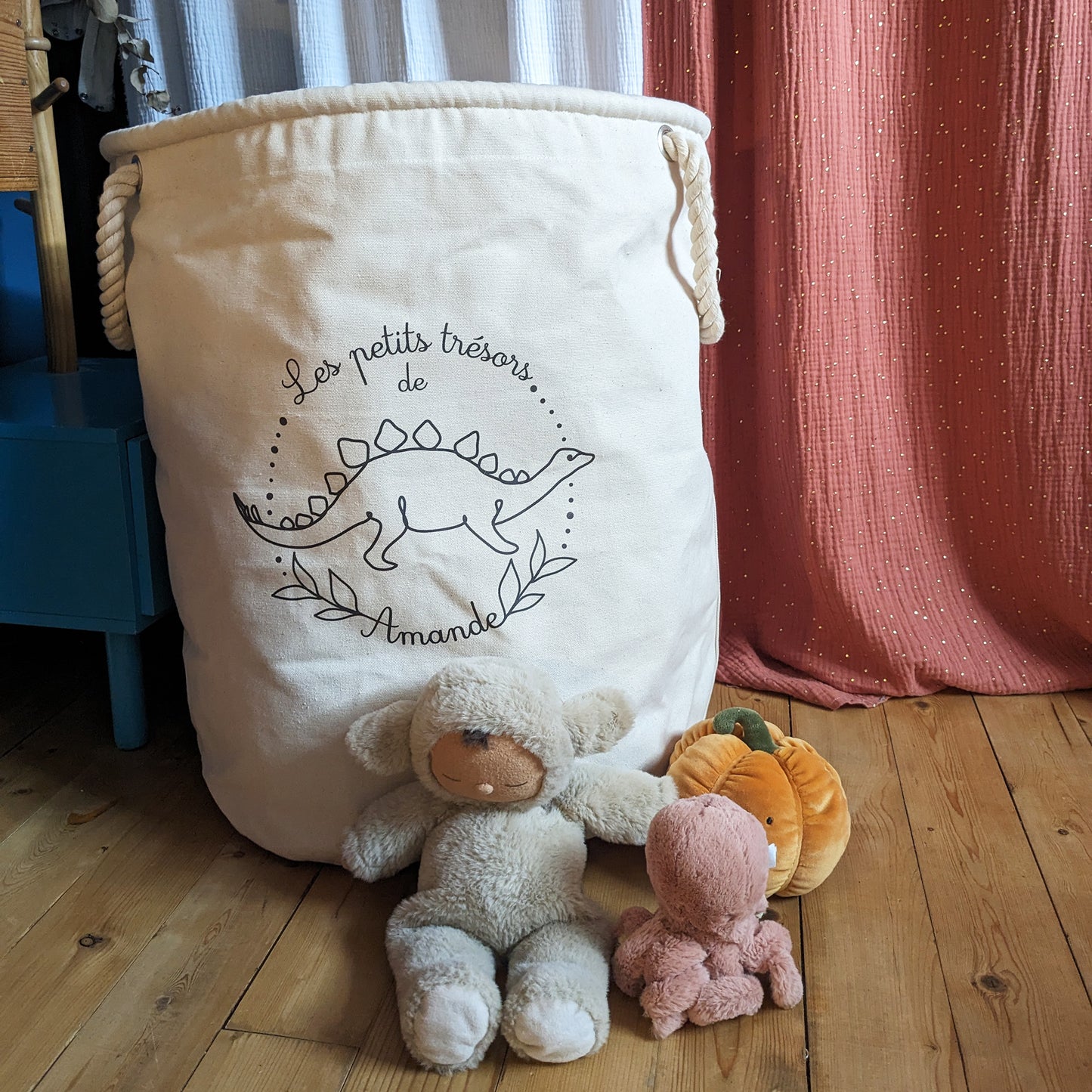 Mes petits trésors à moi : Panière de rangement personnalisée