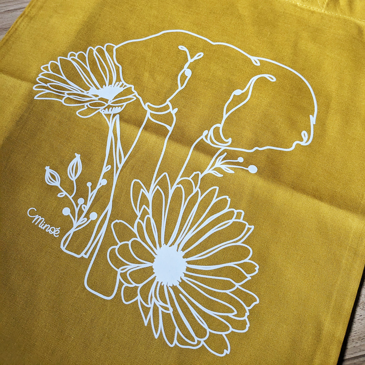 Capsule bestiaire fleuri : tote bag