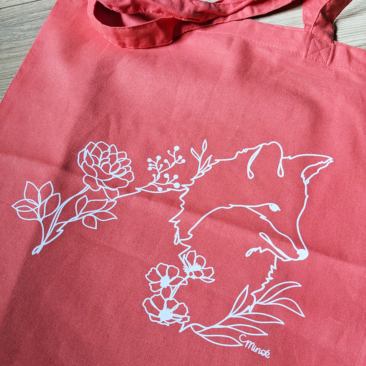 Capsule bestiaire fleuri : tote bag