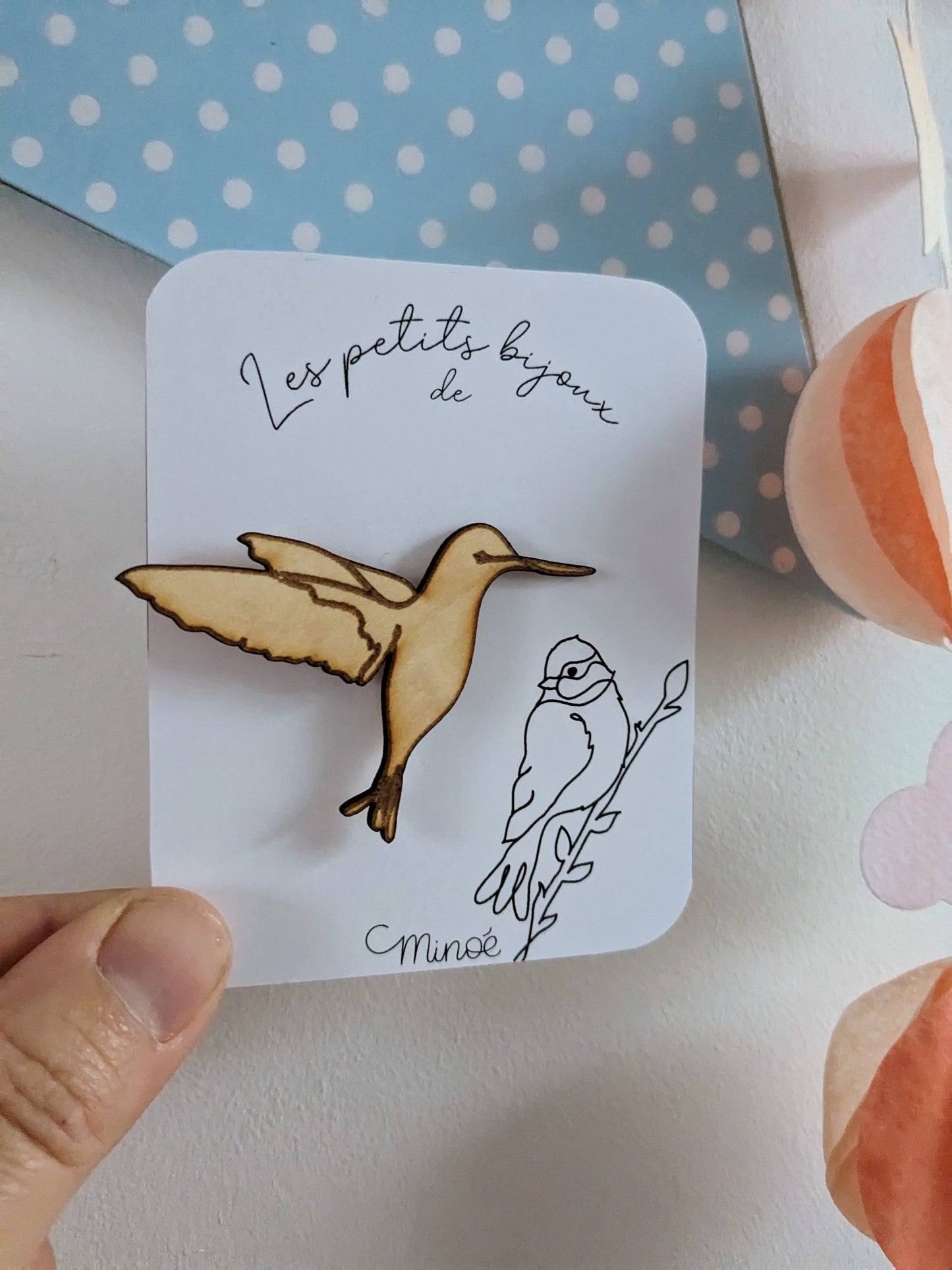 Petite broche colibri