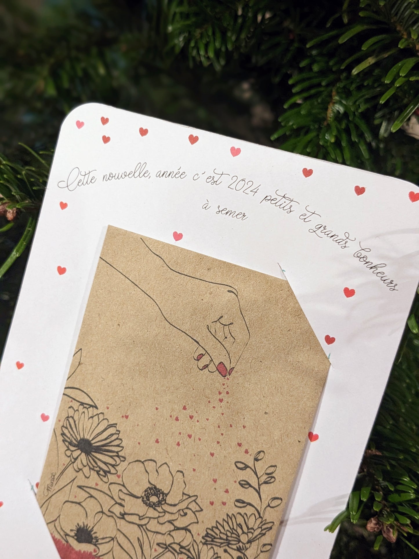 Carte de fin d'année - 2024 voeux prêts à semer