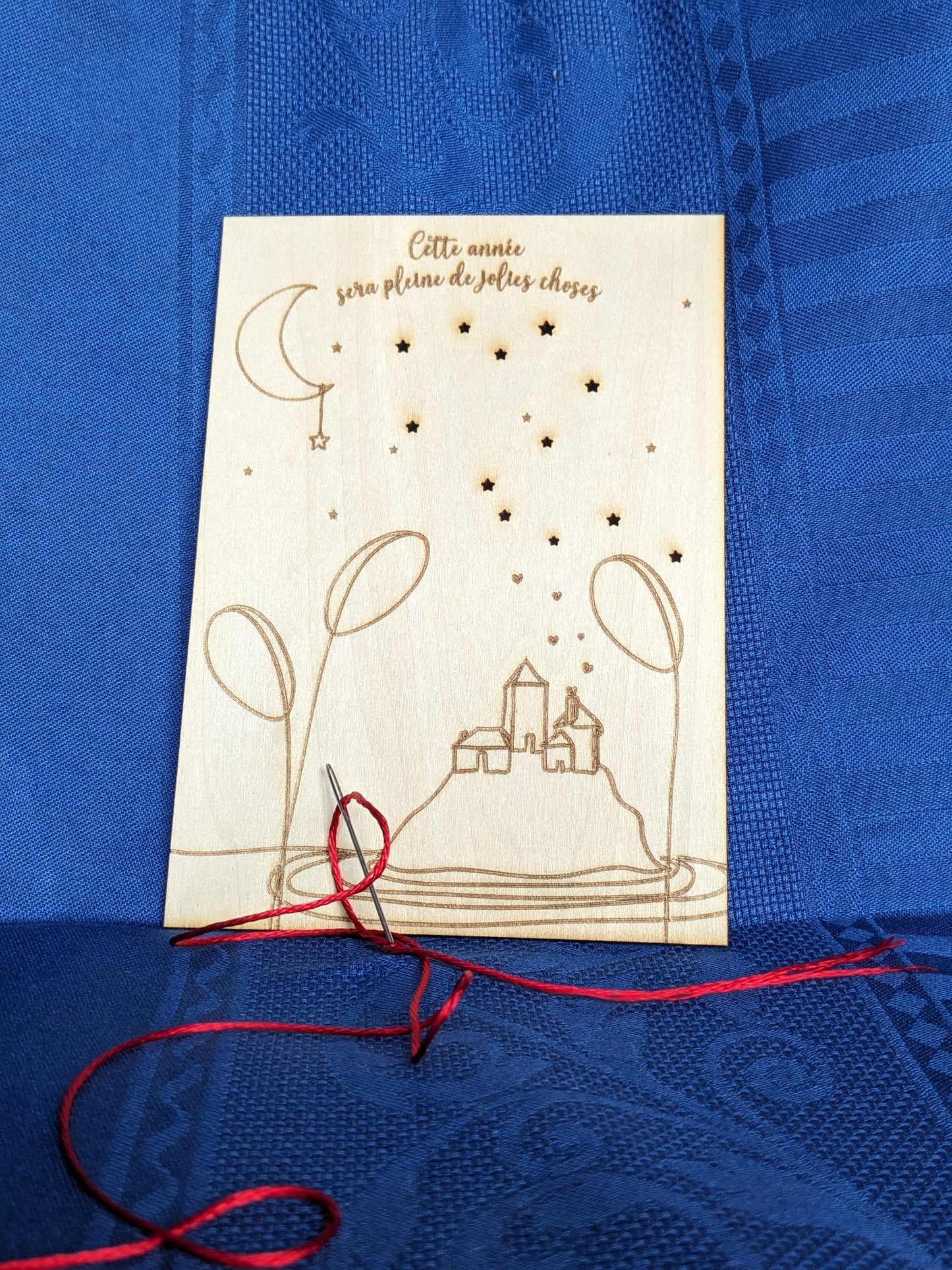 Carte de voeux à broder