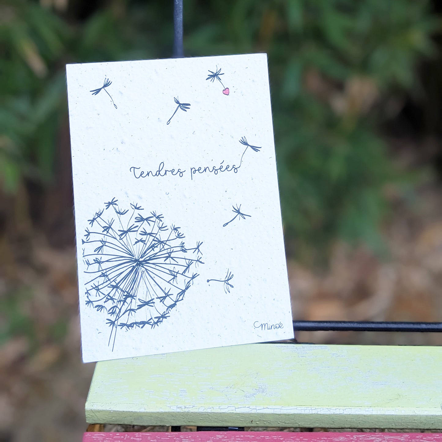 Carte à planter : tendres pensées