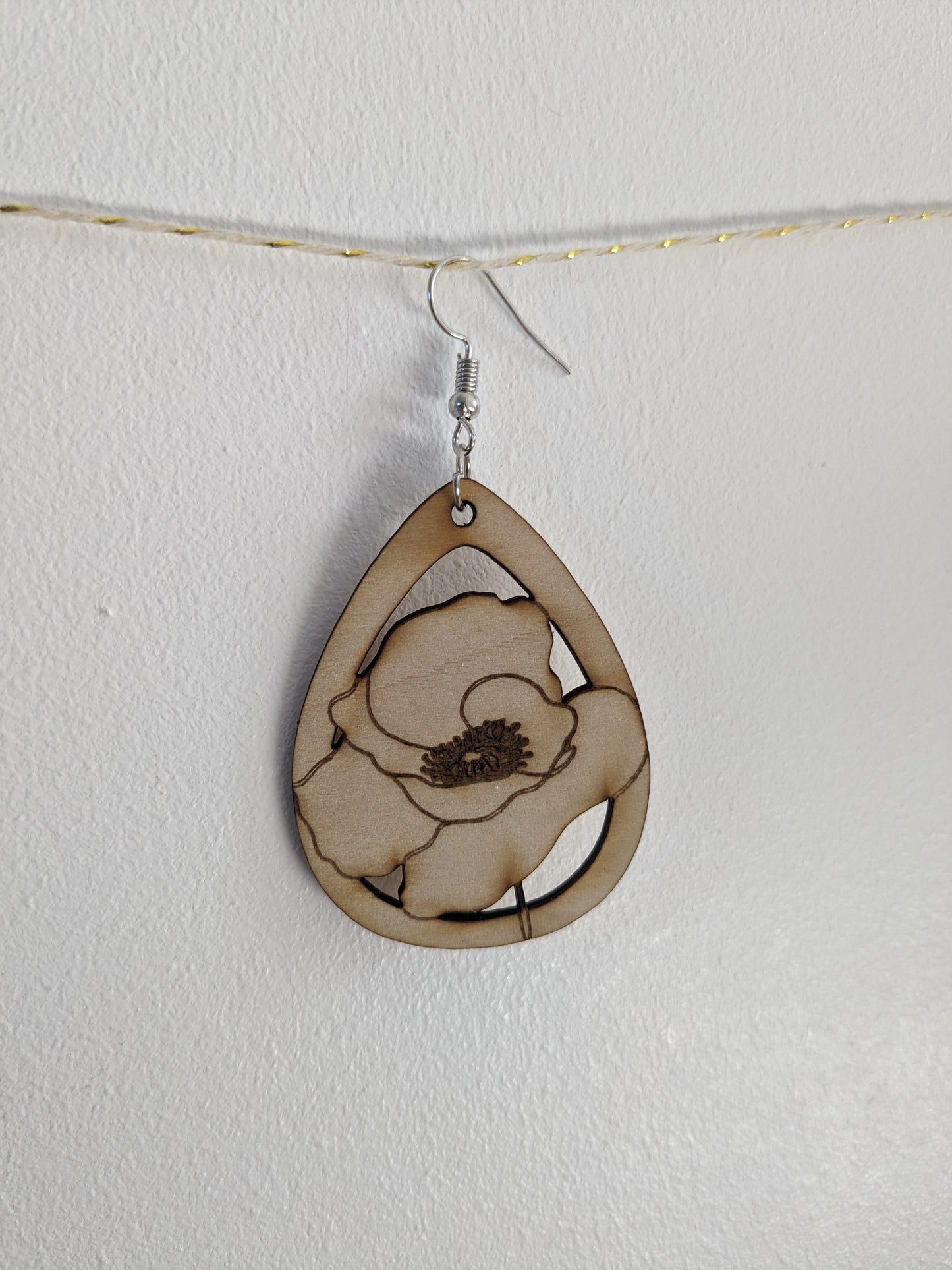 Boucle d'oreille fleurie ( à l'unité )