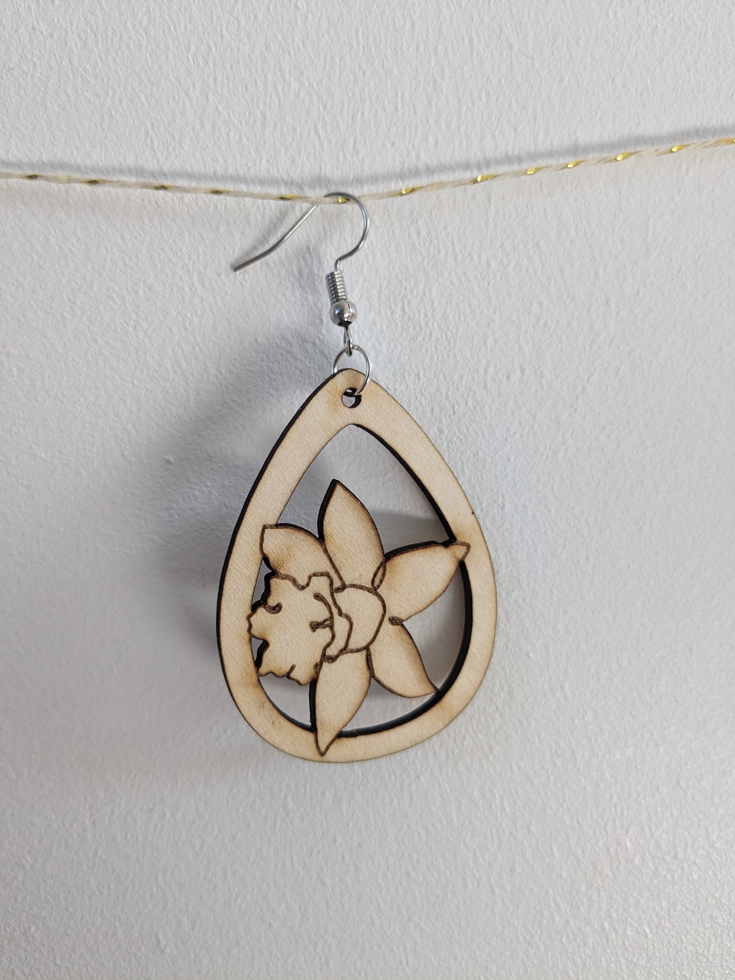 Boucle d'oreille fleurie ( à l'unité )