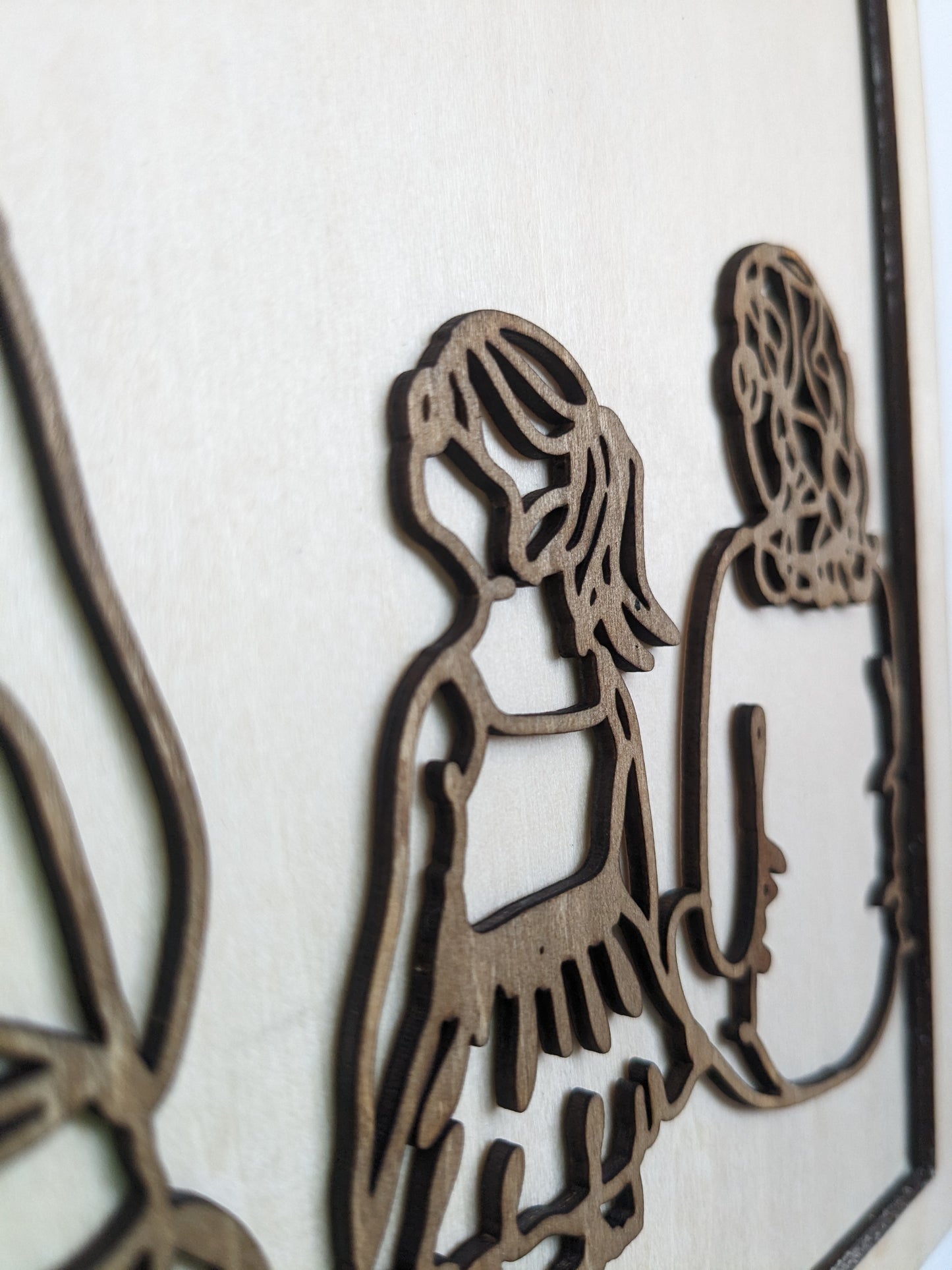 Ma famille en lignes de bois