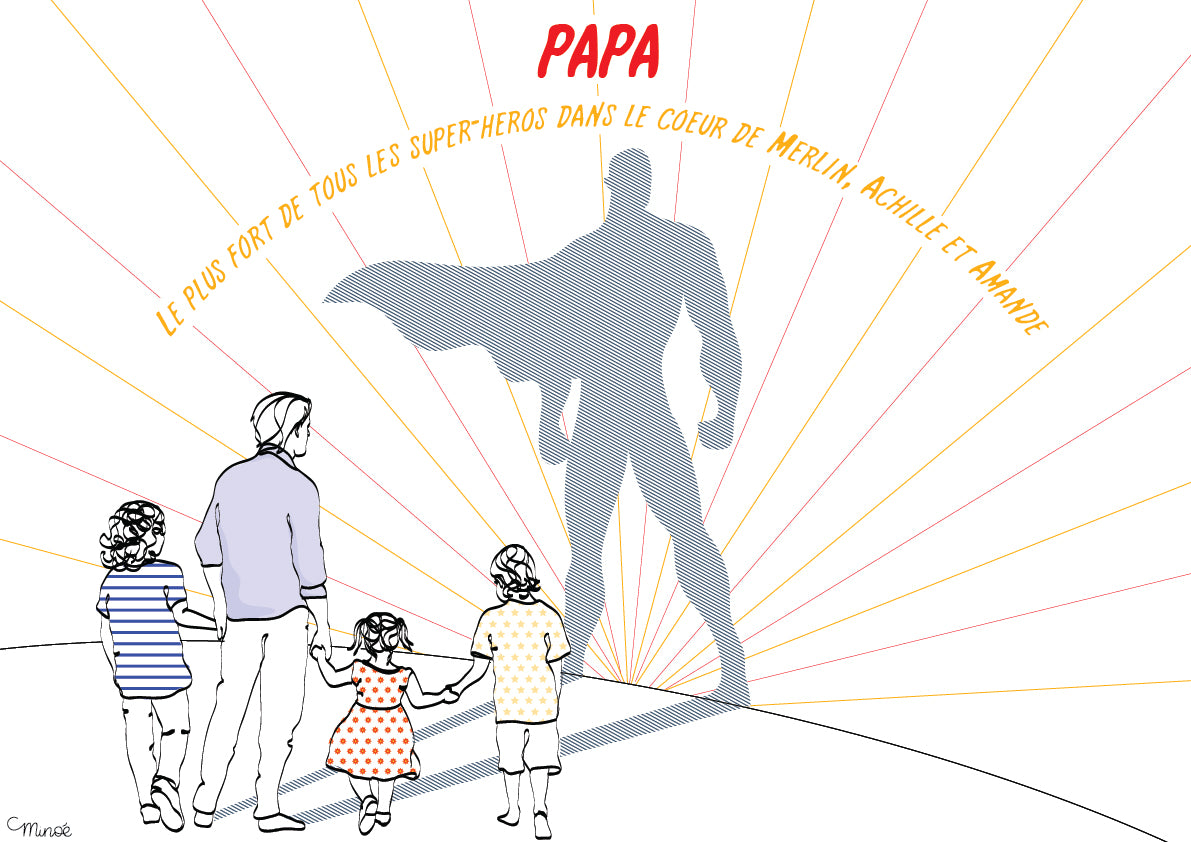 Illustration Papa Super-héro