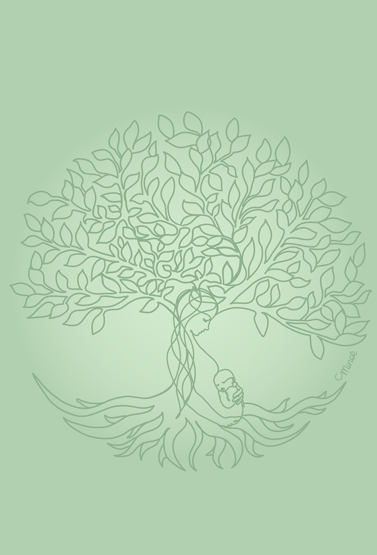 Plaid vraiment très doux ~ Arbre de vie Maman bébé / Maman grossesse