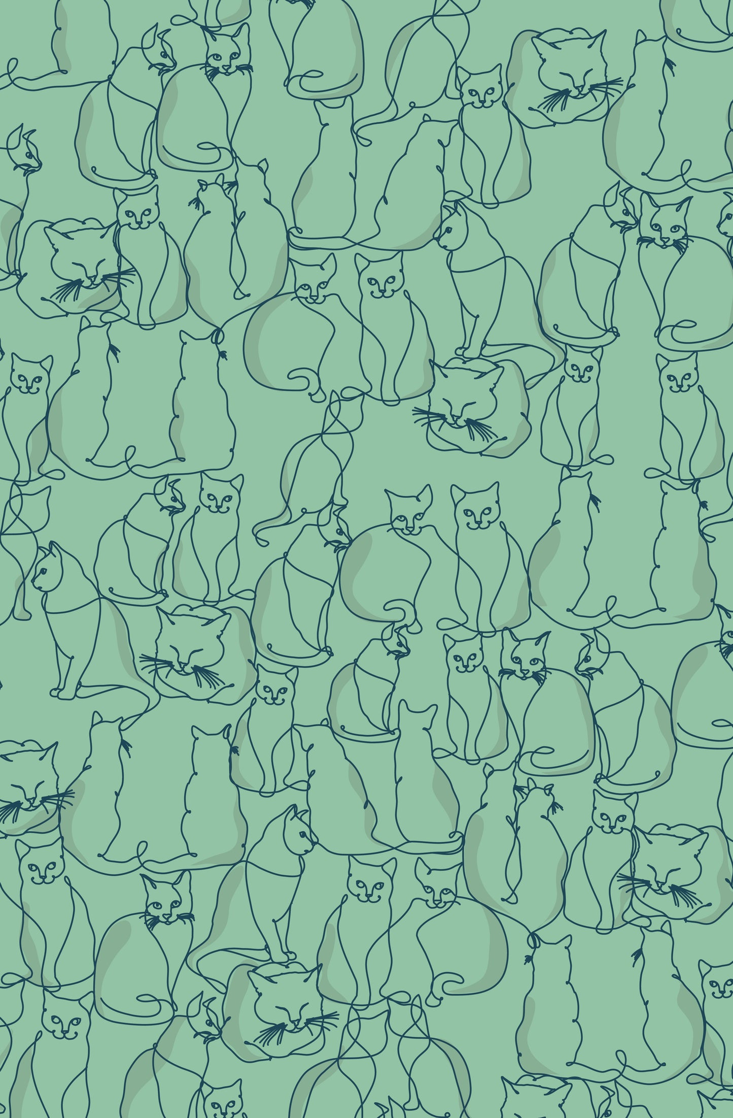 Tissu velours au mètre : motif chats, couleur personnalisée