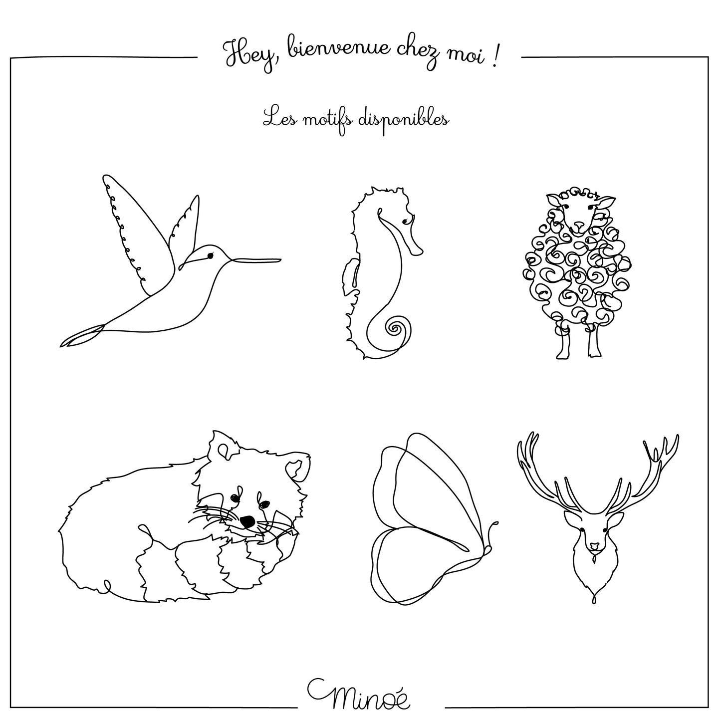 Bienvenue chez moi ! Plaque de porte personnalisée