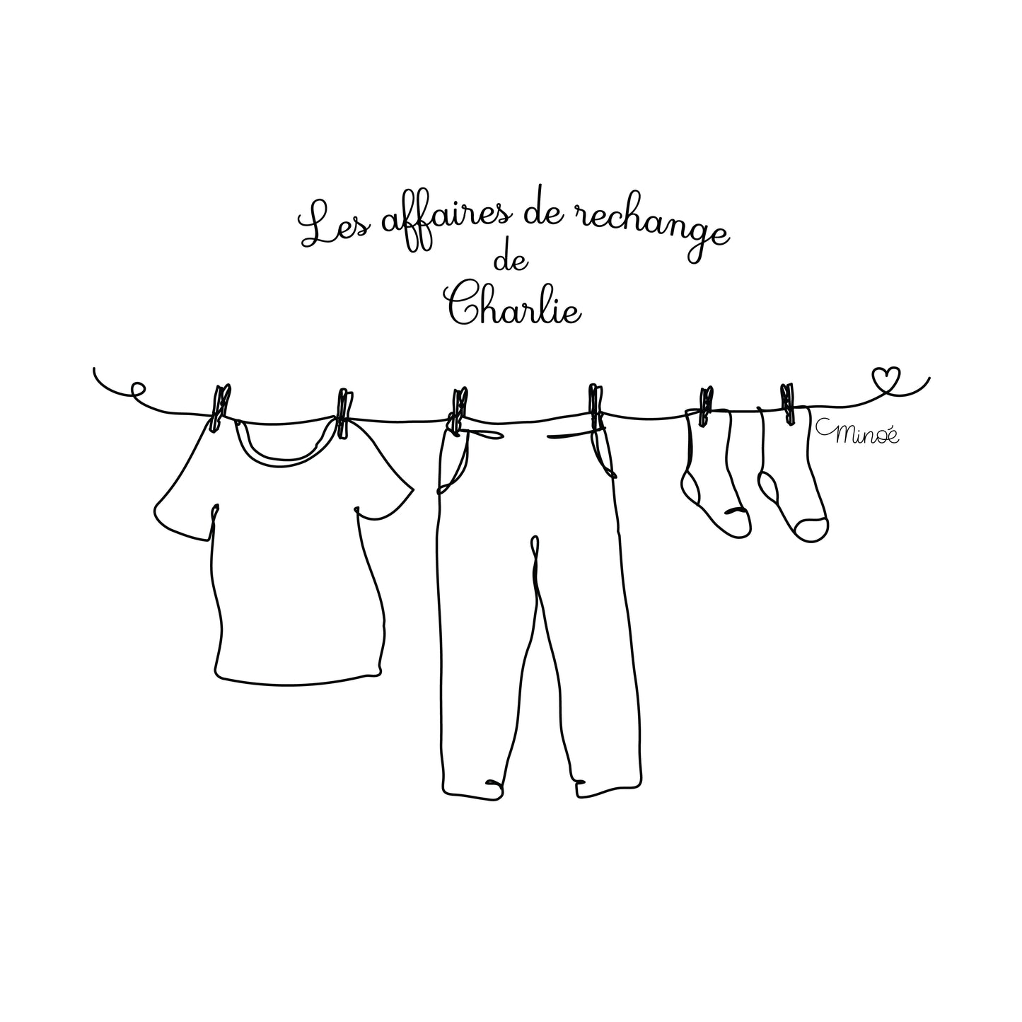Mes affaires de rechange rien qu'à moi