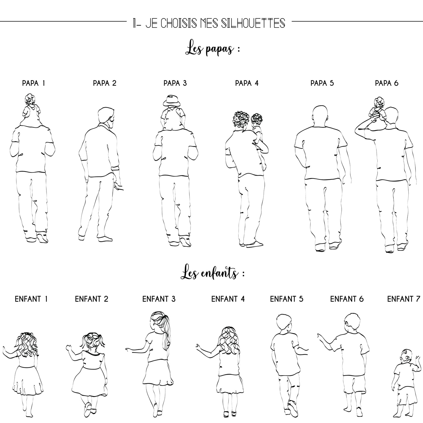Illustration personnalisée Père-fect team : lignes de bois
