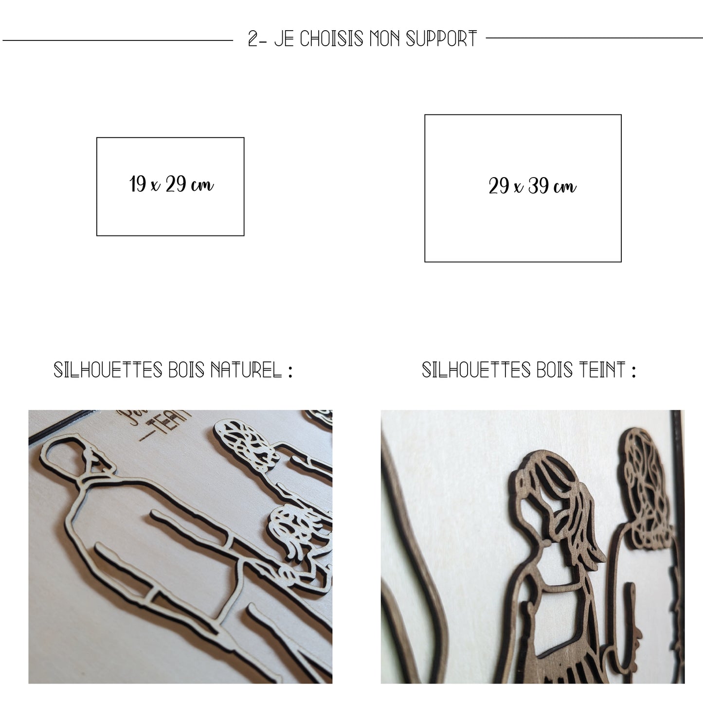 Illustration personnalisée Père-fect team : lignes de bois