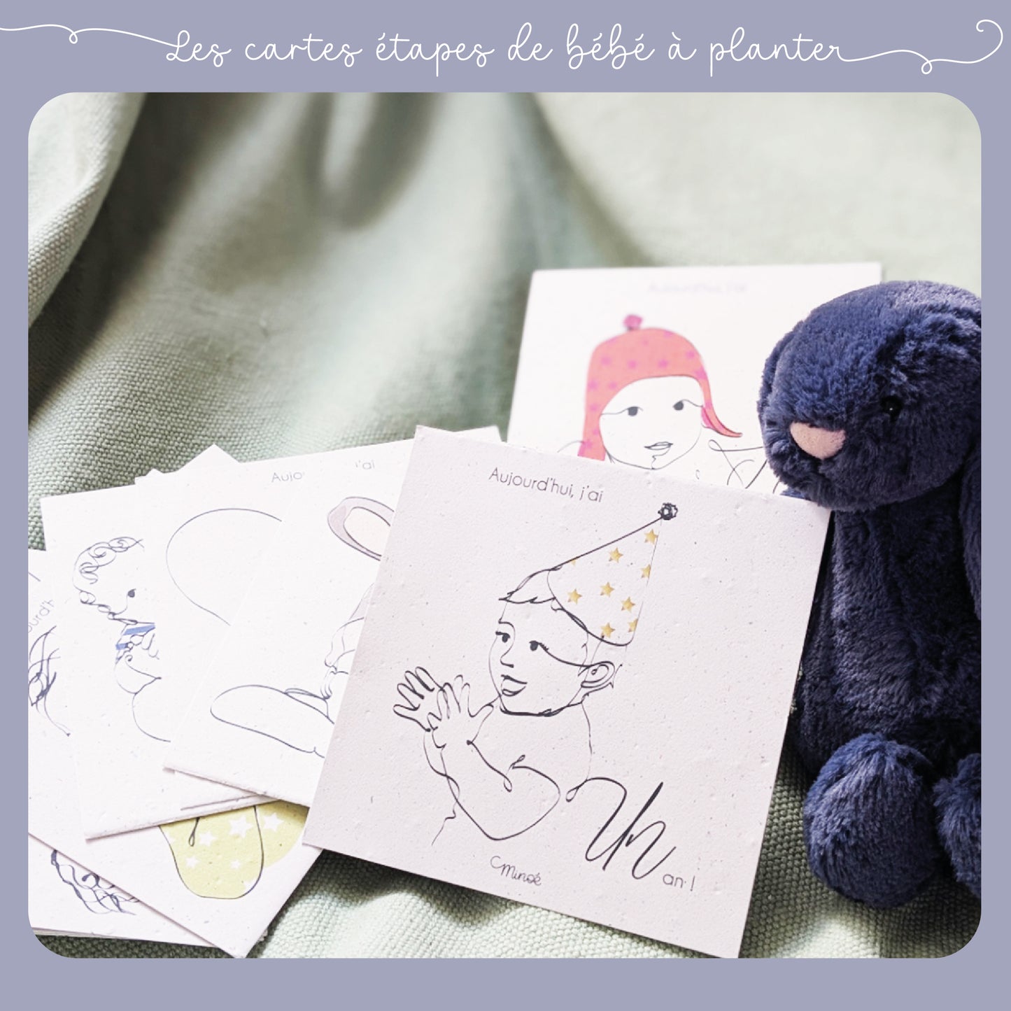 Les cartes étapes de bébé à planter : la première année