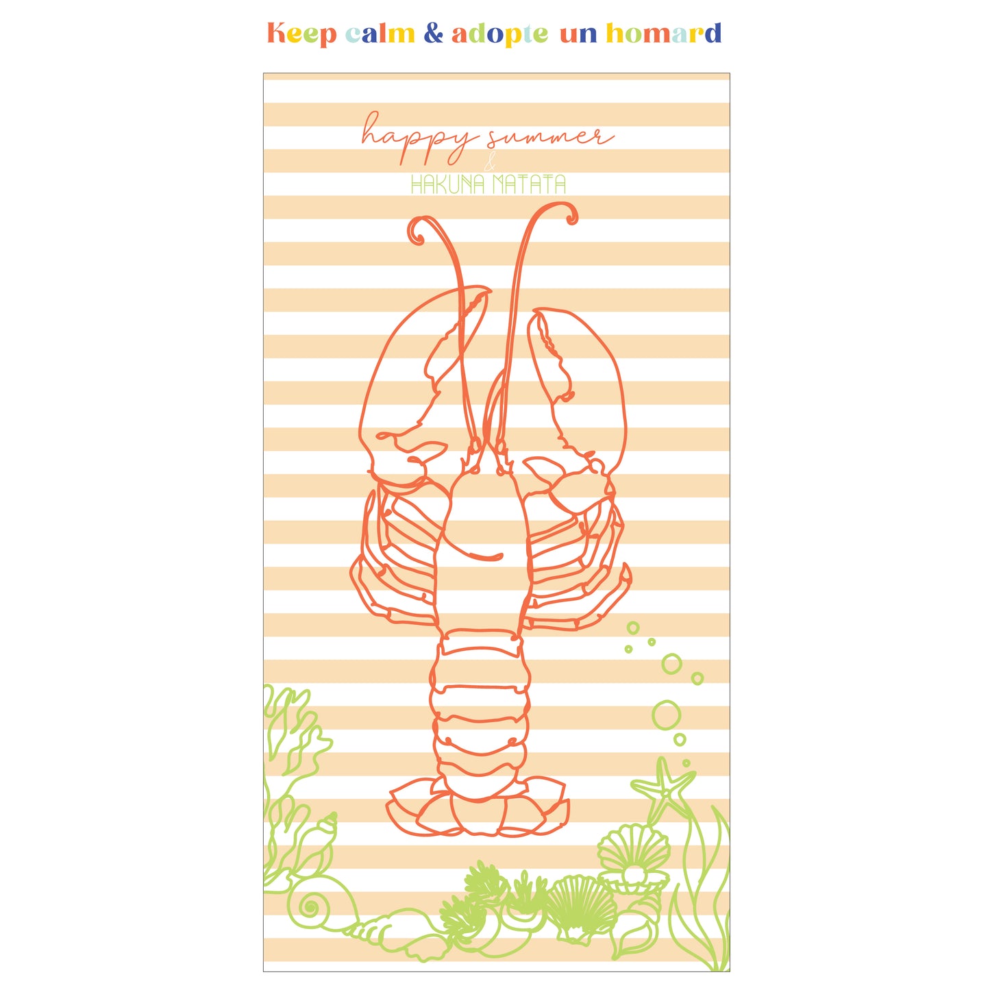 Keep calm & adopte un homard : les serviettes de bain