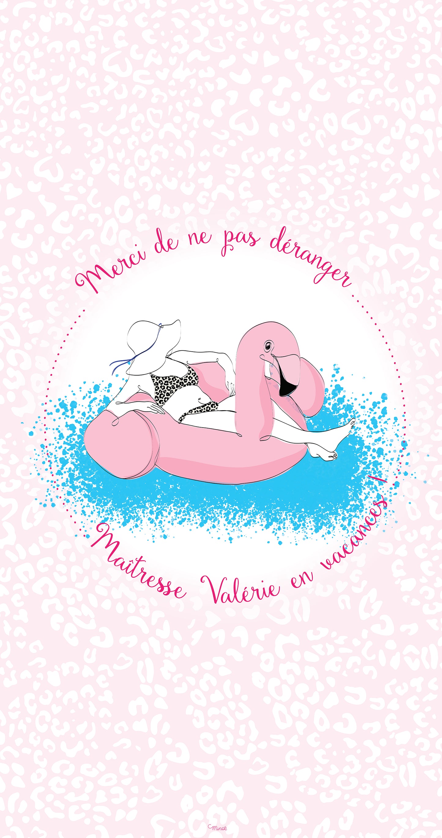 Serviette de bain - La maîtresse/ nounou/ prof / atsem en vacances