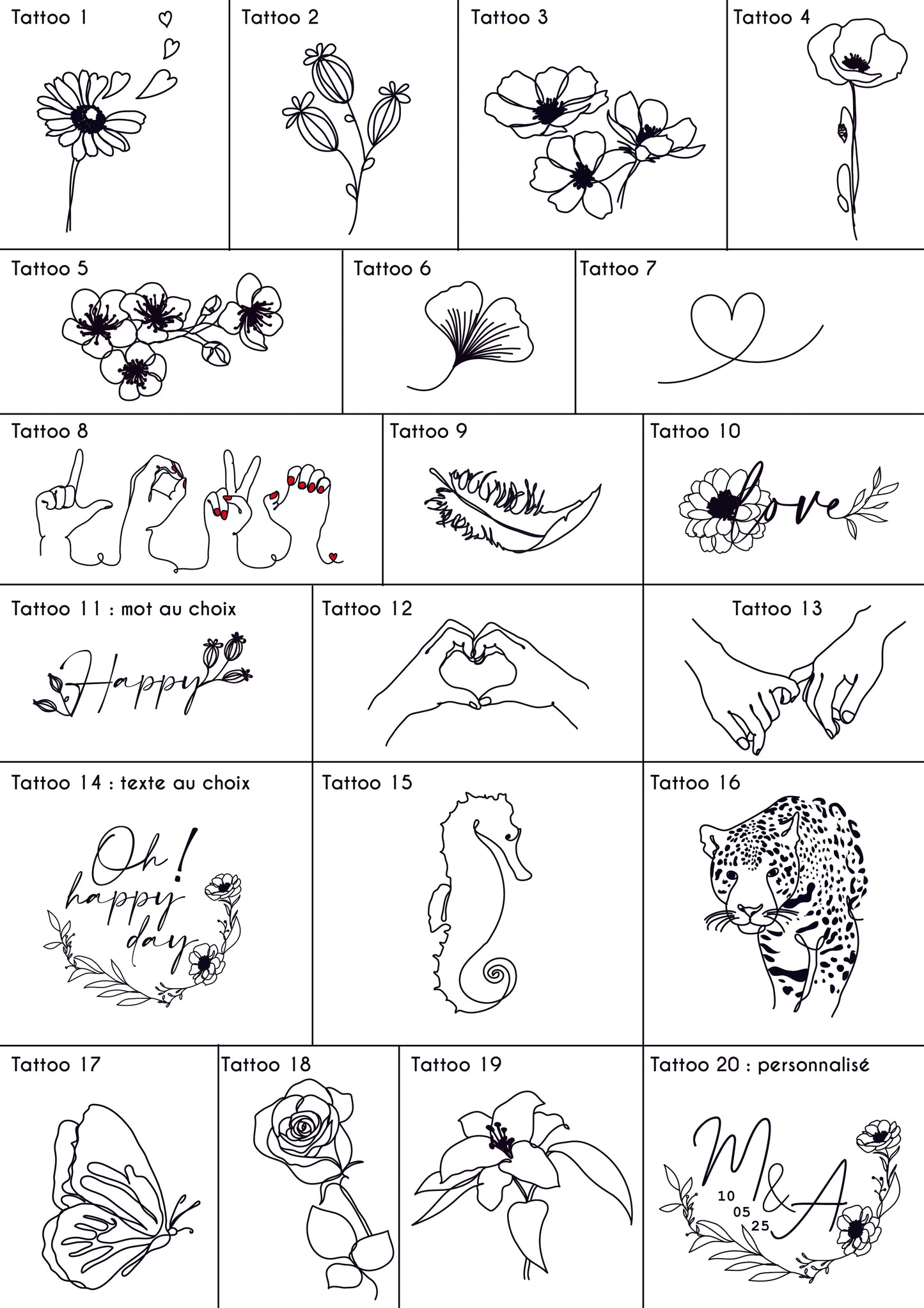 Le bar à tatouages éphémères de Minoé